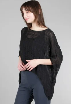 Flash Sale Evie Lou Airy Silk Claire Top, Black