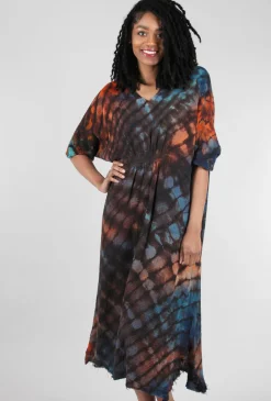 Flash Sale Evie Lou Andrea Caftan, Spiral Black