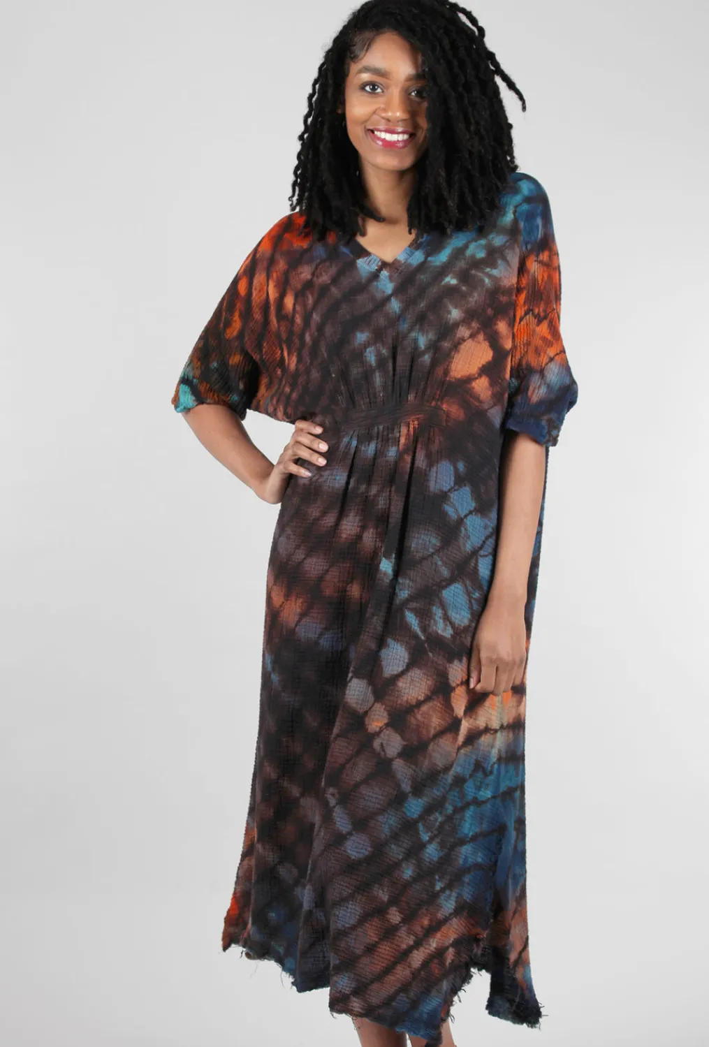 Flash Sale Evie Lou Andrea Caftan, Spiral Black
