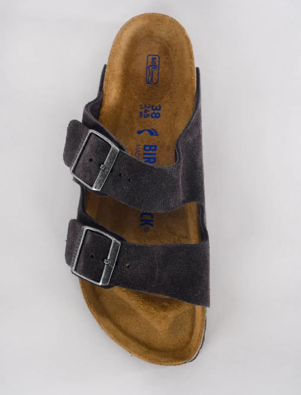 Fashion Evie Lou Arizona Soft Bed Sandal, Velvet Gray