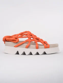 Fashion Evie Lou Birdcage Sandal, Orange
