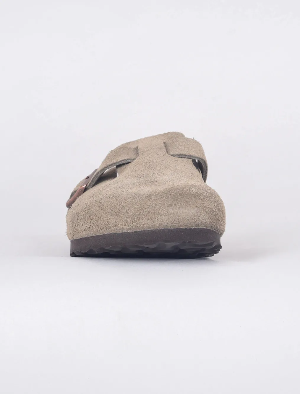 Shop Evie Lou Boston Suede Clogs, Taupe