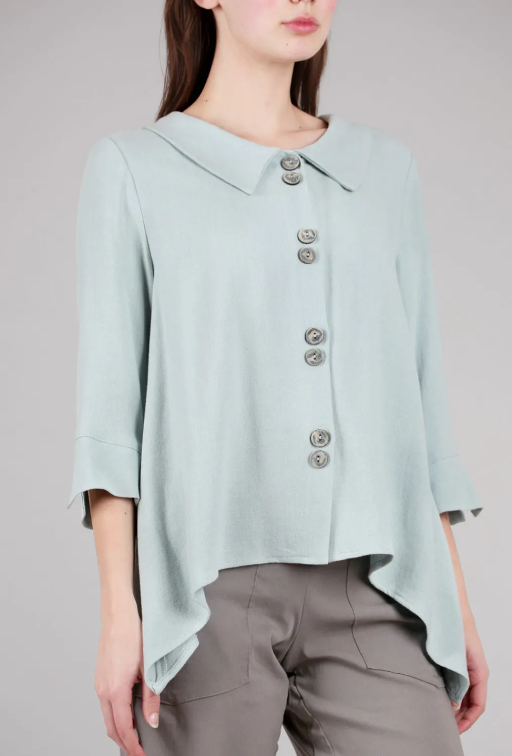 Cheap Evie Lou Brussels Crepe Twinbutton Jacket, Seaglass