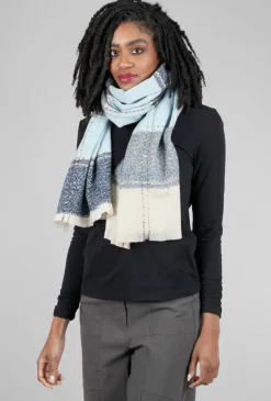 Online Evie Lou Crc Topstitch Scarf, Blue Multi