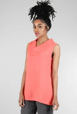New Evie Lou Mesh Cowl Tank, Popsicle Orange