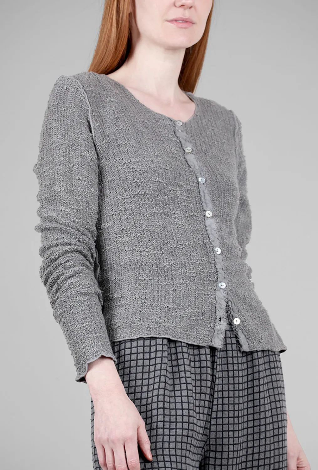 Shop Evie Lou Nubbly Knit Cardie, Cobblestone Gray