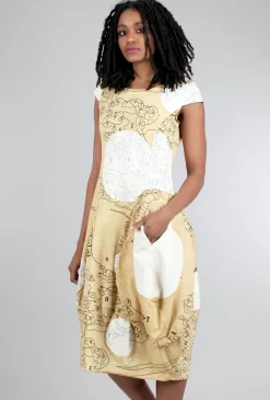 Flash Sale Evie Lou Pbn Shapely French Terry Dress, Corn Print