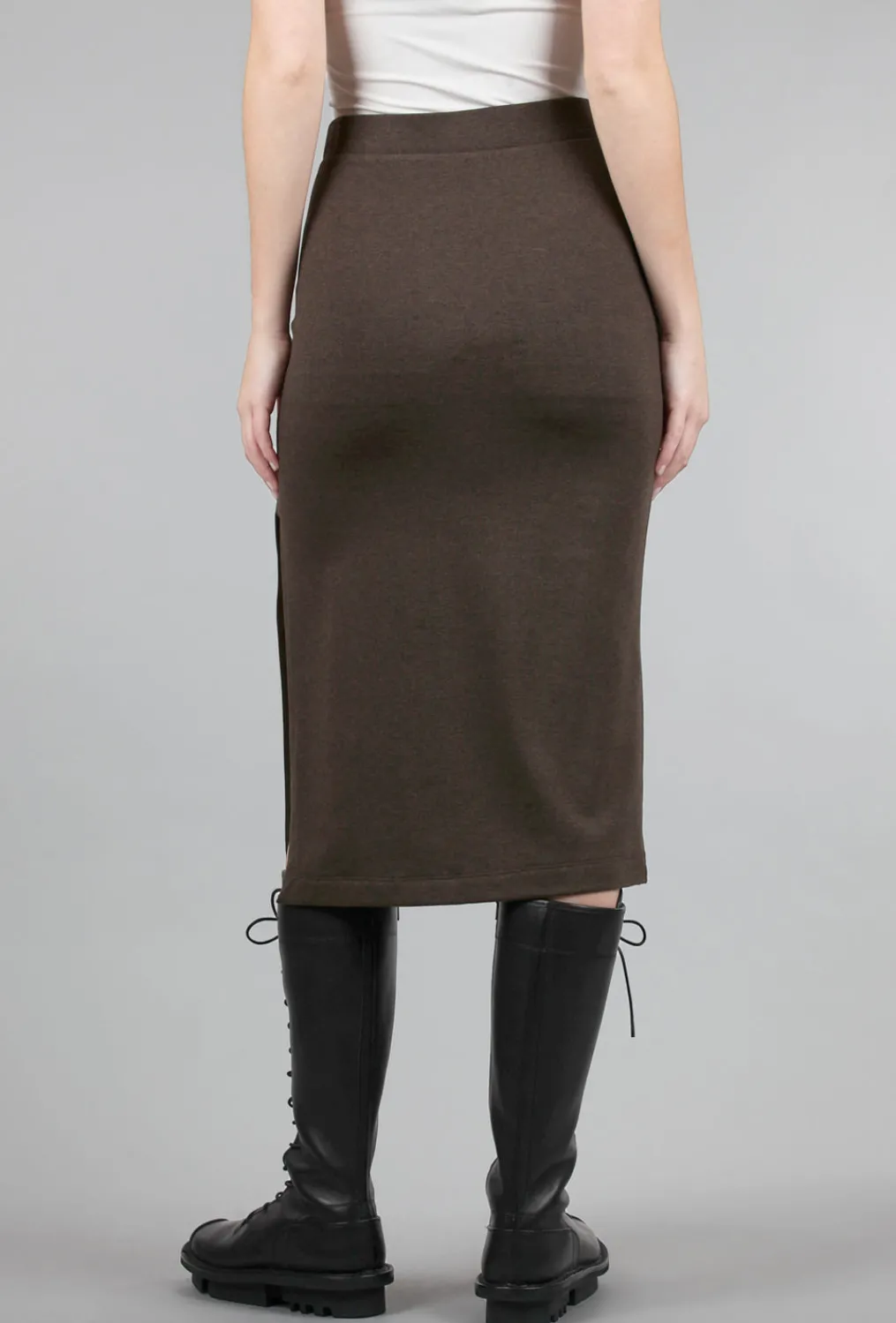 Shop Evie Lou Plush Midi Skirt, Brown