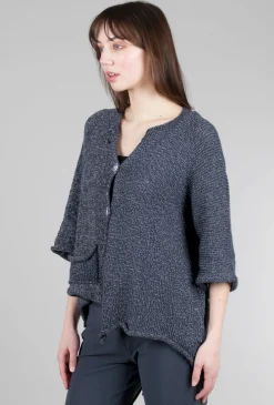Online Evie Lou Rs High-Low Cardie, Navy Sansa