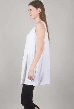 Sale Evie Lou Smooth Jersey Long Full Tank, White