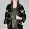 Flash Sale Evie Lou Ally Velvet Kimono, Black