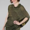 Best Sale Evie Lou Amorphous Mallory Pullover, Dijon/Black Print