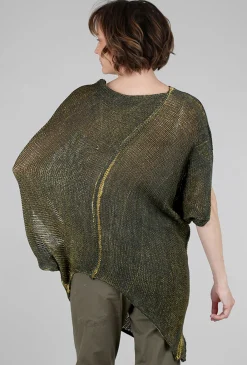 Best Sale Evie Lou Amorphous Mallory Pullover, Dijon/Black Print