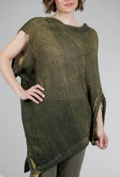 Best Sale Evie Lou Amorphous Mallory Pullover, Dijon/Black Print