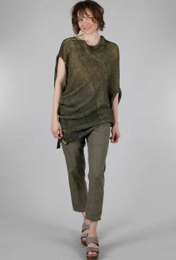 Best Sale Evie Lou Amorphous Mallory Pullover, Dijon/Black Print