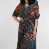 Flash Sale Evie Lou Andrea Caftan, Spiral Black