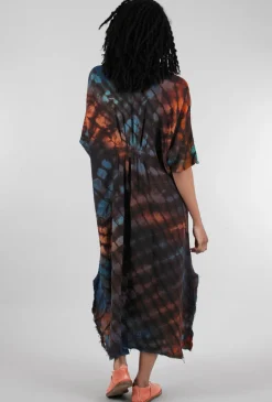 Flash Sale Evie Lou Andrea Caftan, Spiral Black