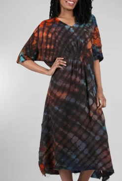 Flash Sale Evie Lou Andrea Caftan, Spiral Black