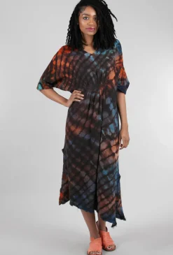 Flash Sale Evie Lou Andrea Caftan, Spiral Black