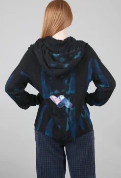 Sale Evie Lou Applique Zip Hoodie, Blues