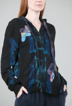 Sale Evie Lou Applique Zip Hoodie, Blues