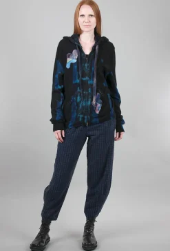 Sale Evie Lou Applique Zip Hoodie, Blues