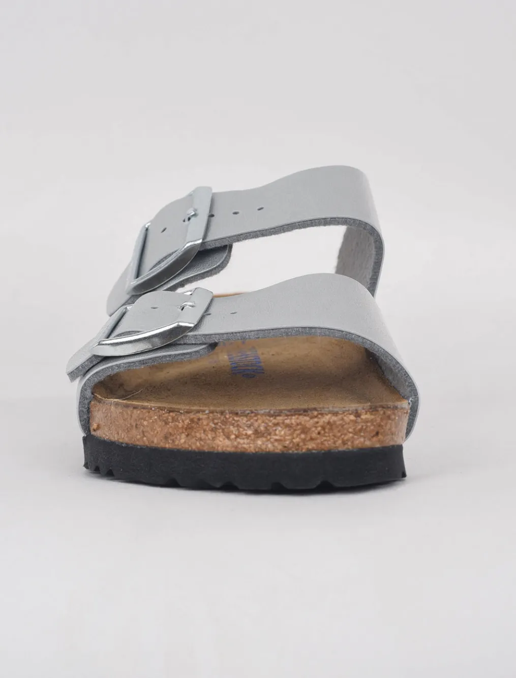 New Evie Lou Arizona Soft Bed Sandal, Metallic Silver