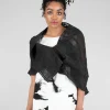 Cheap Evie Lou Artful Texture Shrug, Black