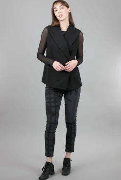 Fashion Evie Lou Astoria Ponte Vest, Black