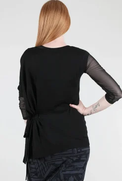 Outlet Evie Lou Asym Tie-Detail Sweater, Black