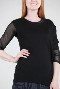 Outlet Evie Lou Asym Tie-Detail Sweater, Black