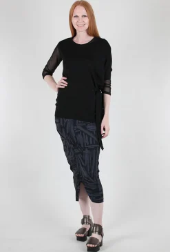 Outlet Evie Lou Asym Tie-Detail Sweater, Black