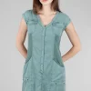 Clearance Evie Lou Austen Shirt Dress, Folk Tale Lagoon