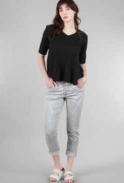 Sale Evie Lou Baby Baby Trapeze Vee Tee, Black