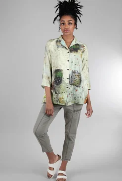 Cheap Evie Lou Bdf Collar Shirt, Tan/Forest