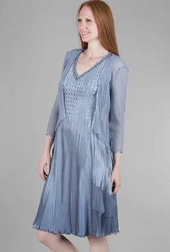 Cheap Evie Lou Beaded-Neck Detail Dress Set, Winter Blue Ombre