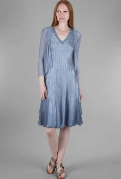 Cheap Evie Lou Beaded-Neck Detail Dress Set, Winter Blue Ombre