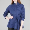 Cheap Evie Lou Belted Zip Top, Navy
