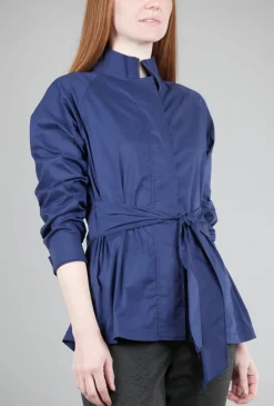 Cheap Evie Lou Belted Zip Top, Navy