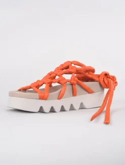 Fashion Evie Lou Birdcage Sandal, Orange