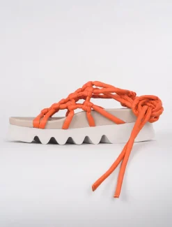 Fashion Evie Lou Birdcage Sandal, Orange
