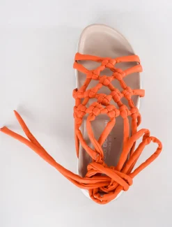 Fashion Evie Lou Birdcage Sandal, Orange