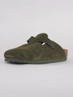 Fashion Evie Lou Boston Clog, Thyme Suede