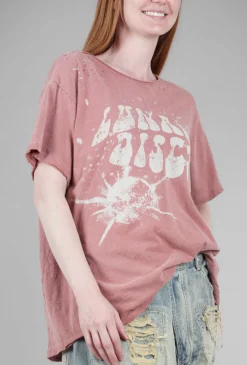 Store Evie Lou Boyfriend Tee, Lunar Disco/Bisou