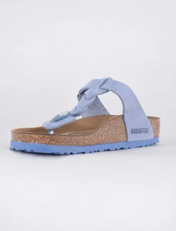 Store Evie Lou Braided Gizeh Sandal, Dusty Blue