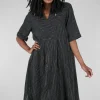 Outlet Evie Lou Breeze Shaft Print Dress, Black Multi