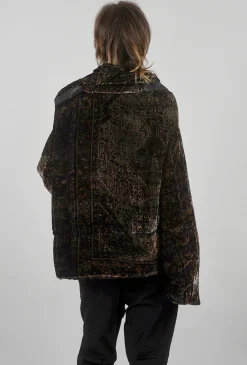 Best Evie Lou Brocade Kelim Puffer Jacket, Dark Rust