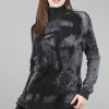 Outlet Evie Lou Broken Heart Cashmere Tneck, Black