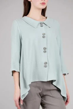 Cheap Evie Lou Brussels Crepe Twinbutton Jacket, Seaglass