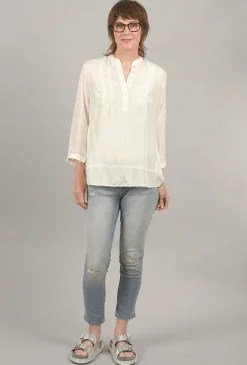 Cheap Evie Lou Brylee Silk Blouse, White